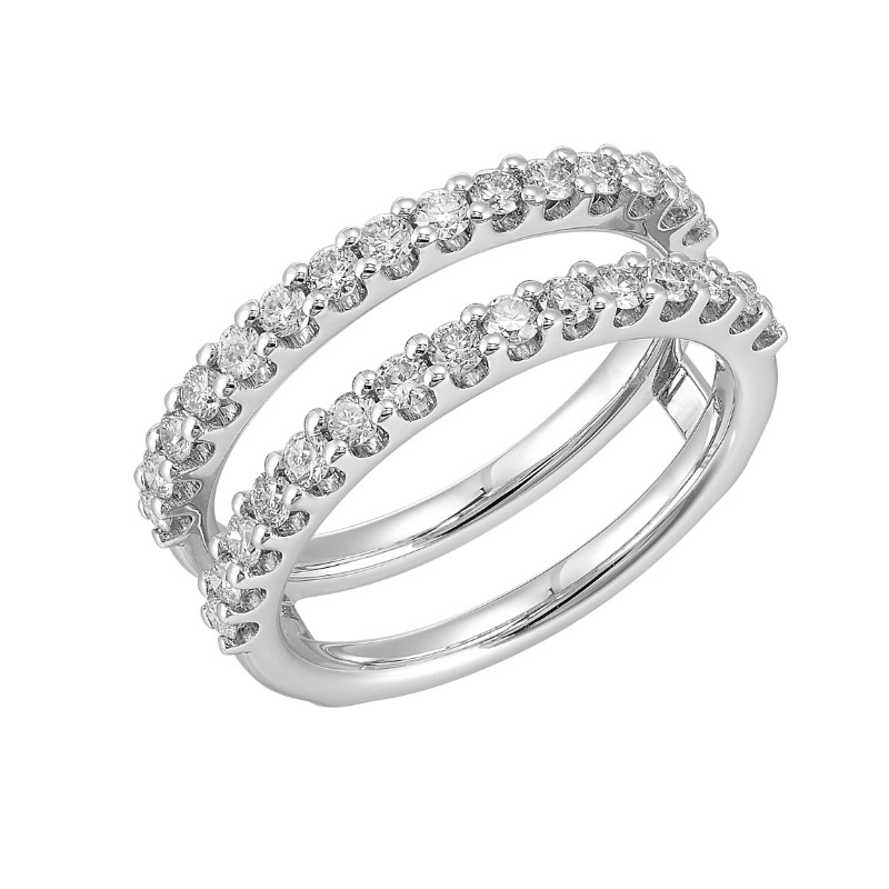 14Kt White Gold Diamond 3/4Ctw Insert Ring