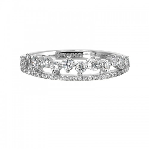 14Kt White Gold Diamond 3/8Ctw Stackable Ring