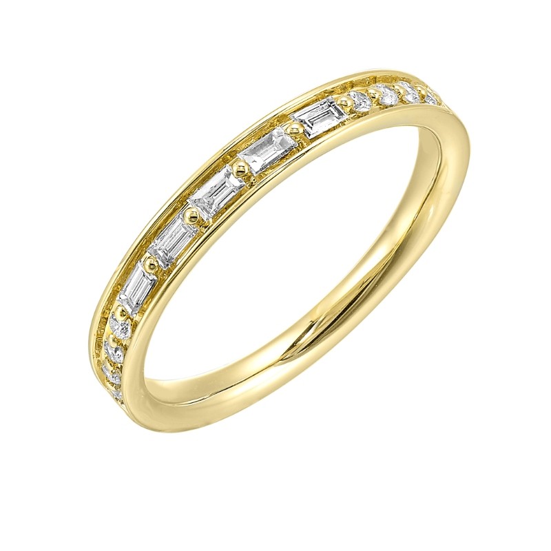 14Kt Yellow Gold Diamond 1/4Ctw Stackable Ring