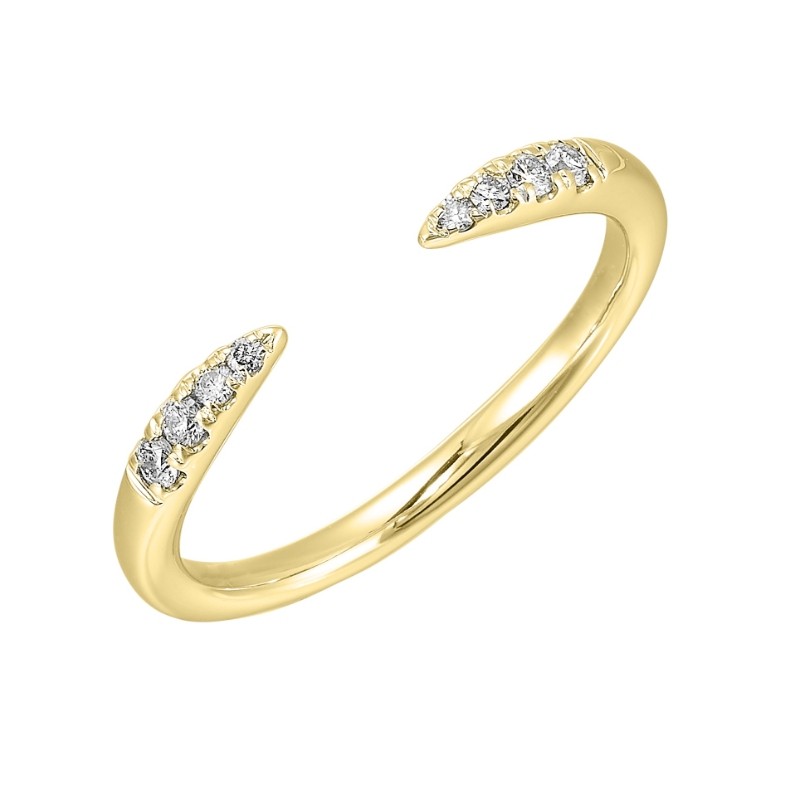 14Kt Yellow Gold Diamond 1/10Ctw Stackable Ring