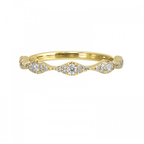14Kt Yellow Gold Diamond 1/3Ctw Stackable Ring