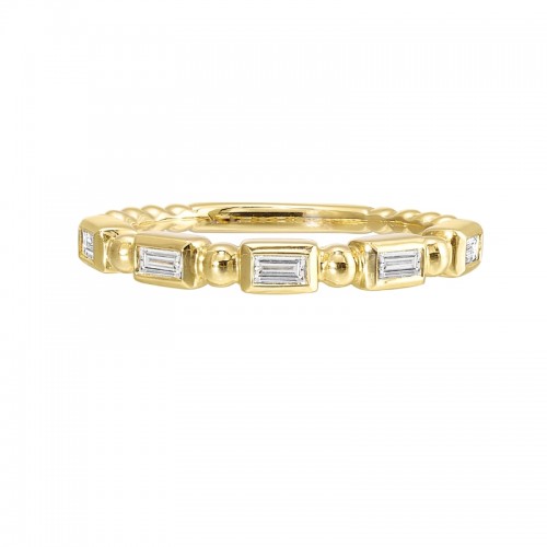 14Kt Yellow Gold Diamond 1/5Ctw Stackable Ring