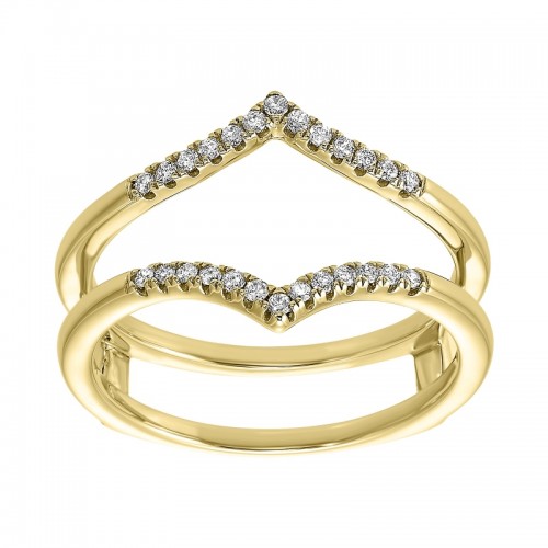 14Kt Yellow Gold Diamond 1/7Ctw Insert Ring