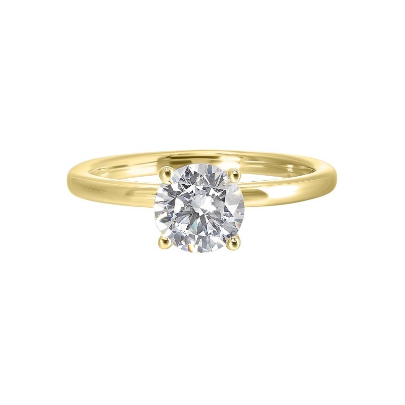 14Kt Yellow Gold Semi Mount 1/10Ctw For 1 1/2Ctw Round Center