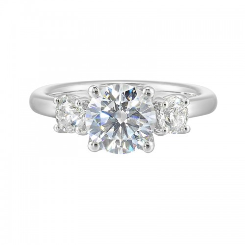 14Kt White Gold Semi Mount 1/2Ctw For 1 1/2Ctw Round Center