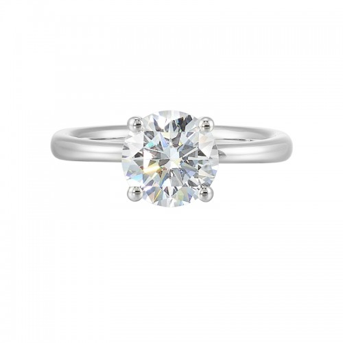 14Kt White Gold Semi Mount For 2Ctw Round Center