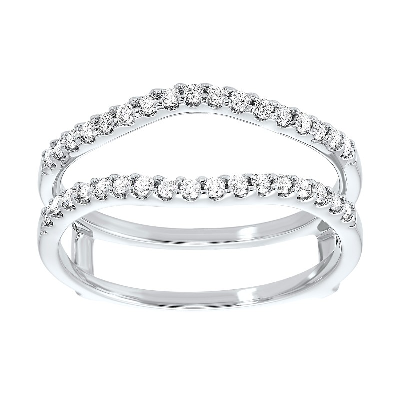 14Kt White Gold Diamond 1/3Ctw Insert Ring