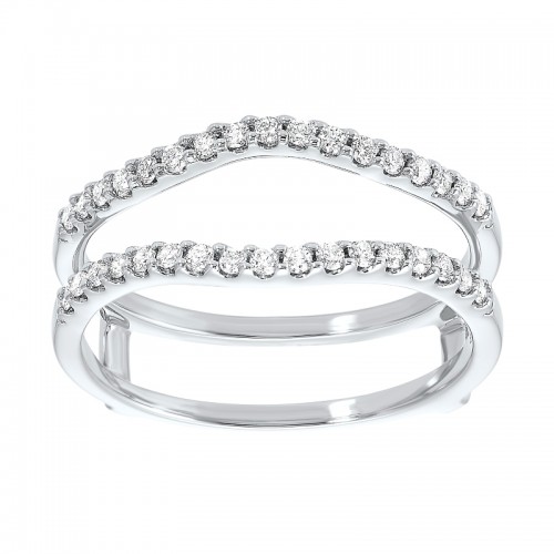 14Kt White Gold Diamond 1/3Ctw Insert Ring