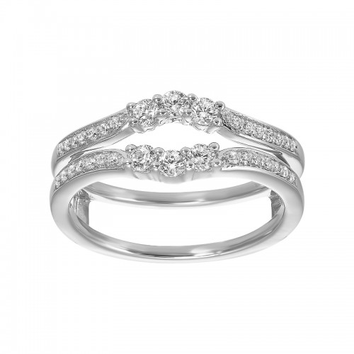 14Kt White Gold Diamond 1/3Ctw Insert Ring