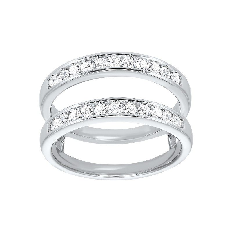 14Kt White Gold Diamond 3/8Ctw Insert Ring