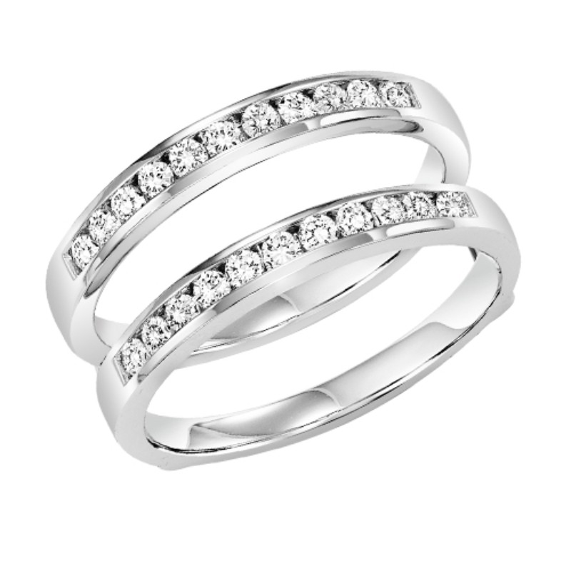 14Kt White Gold Diamond 3/8Ctw Insert Ring