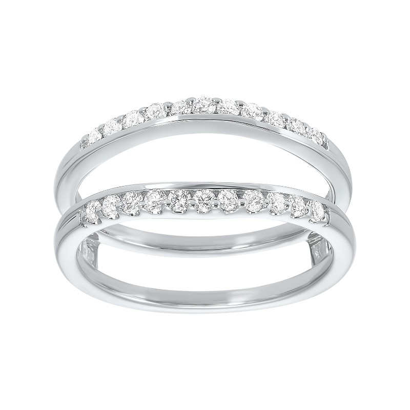 14Kt White Gold Diamond 1/3Ctw Insert Ring