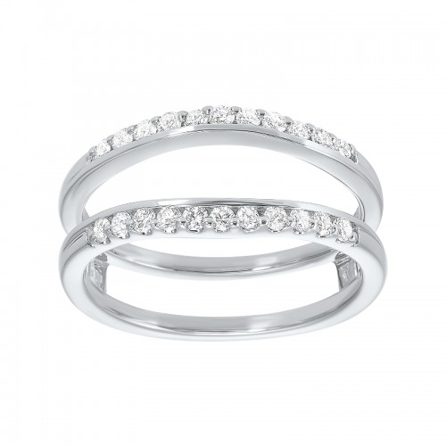 14Kt White Gold Diamond 1/3Ctw Insert Ring