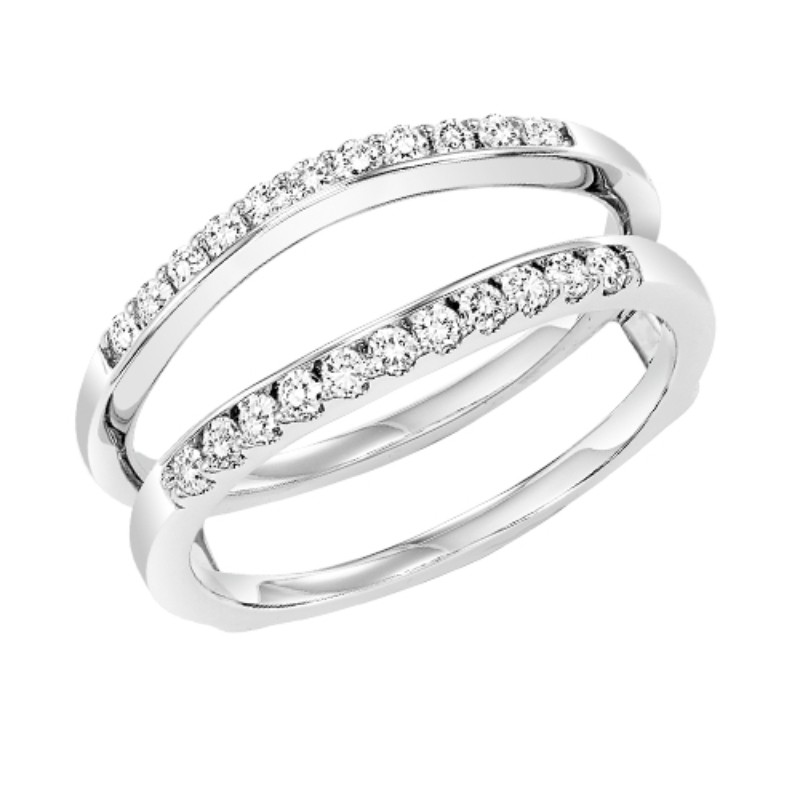 14Kt White Gold Diamond 1/3Ctw Insert Ring