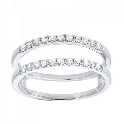 14Kt White Gold Diamond 1/3Ctw Insert Ring