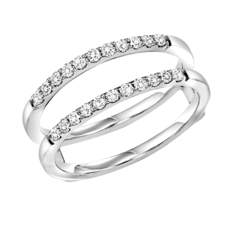 14Kt White Gold Diamond 1/3Ctw Insert Ring