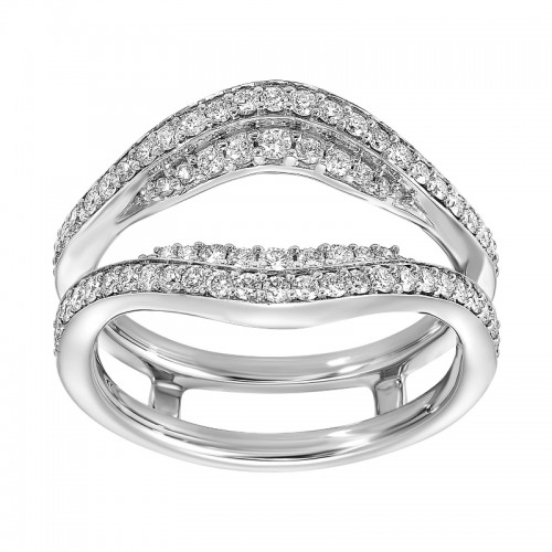 14Kt White Gold Diamond 5/8Ctw Insert Ring