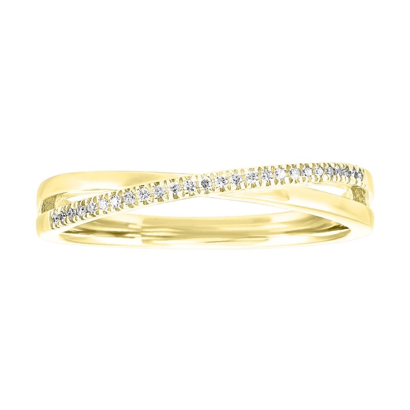 14Kt Yellow Gold Diamond 1/20Ctw Stackable Ring