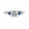 14Kt White Gold Semi Mount 1/12Ctw For 1Ctw Round Center