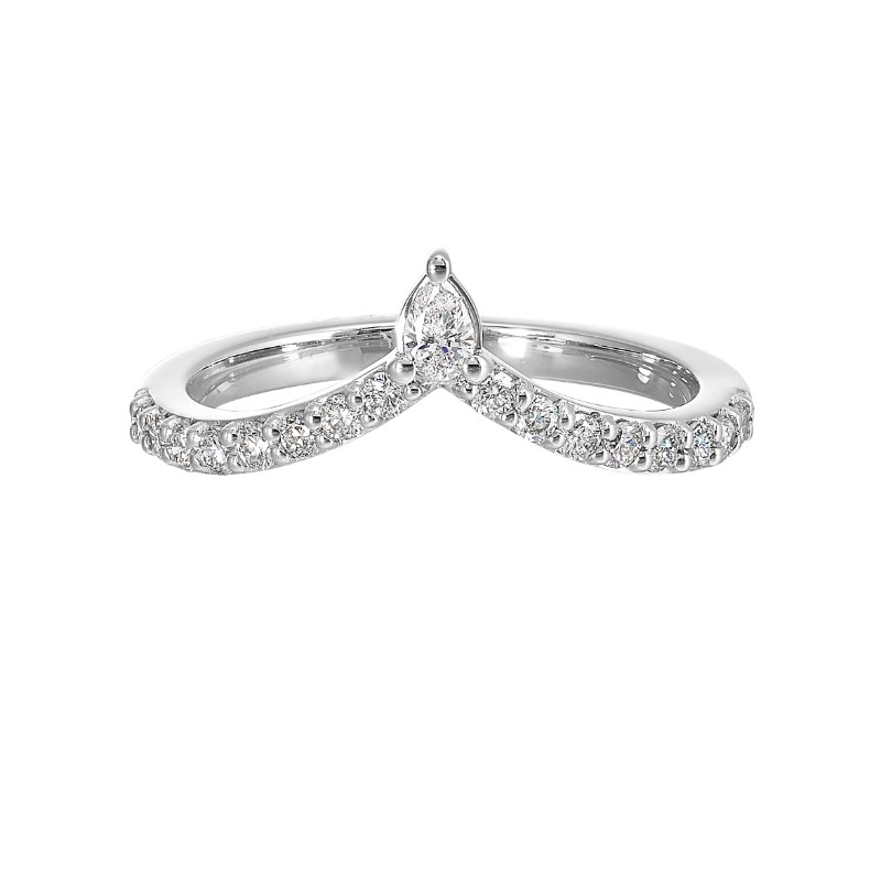 14Kt White Gold Diamond 1/3Ctw Ring Enhancer