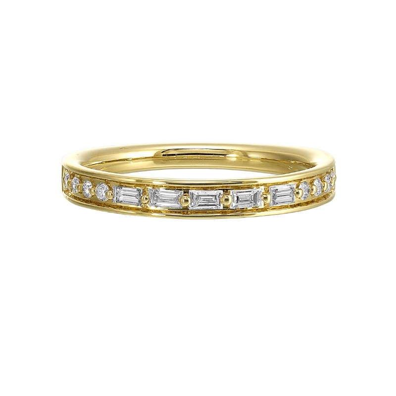 14Kt Yellow Gold Diamond 1/4Ctw Stackable Ring