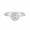 14Kt White Gold Semi Mount 1/3Ctw For 1Ctw Round Center