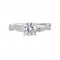14Kt White Gold Semi Mount 1/5Ctw For 1Ctw Round Center