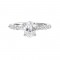 14Kt White Gold Semi Mount 1/3Ctw For 1Ctw Oval Center