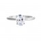 14Kt White Gold Semi Mount 1/20Ctw For 1Ctw Oval Center