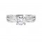 14Kt White Gold Semi Mount 1/3Ctw For 1Ctw Round Center
