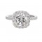14Kt White Gold Semi Mount 1/2Ctw For 1 1/2Ctw Round Center
