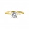 14Kt Yellow Gold Semi Mount 1/10Ctw For 1 1/2Ctw Round Center