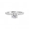 14Kt White Gold Semi Mount 3/8Ctw For 1Ctw Round Center