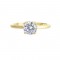 14Kt Yellow Gold Semi Mount 1/25Ctw For 1Ctw Round Center