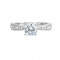 14Kt White Gold Semi Mount 1/2Ctw For 1Ctw Round Center