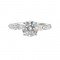 14Kt White Gold Semi Mount 3/4Ctw For 2Ctw Round Center