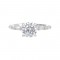 14Kt White Gold Semi Mount 3/8Ctw For 1 1/2Ctw Round Center
