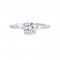 14Kt White Gold Semi Mount 1/4Ctw For 1Ctw Round Center