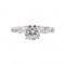 14Kt White Gold Semi Mount 3/8Ctw For 1 1/2Ctw Round Center