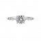 14Kt White Gold Semi Mount 1/4Ctw For 1Ctw Round Center