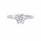 14Kt White Gold Semi Mount 1/5Ctw For 1Ctw Round Center