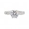 14Kt White Gold Semi Mount 7/8Ctw For 2Ctw Round Center