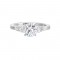 14Kt White Gold Semi Mount 3/8Ctw For 1Ctw Round Center
