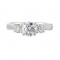 14Kt White Gold Semi Mount 3/4Ctw For 1Ctw Round Center