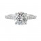 14Kt White Gold Semi Mount 1/5Ctw For 2Ctw Round Center