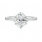 14Kt White Gold Semi Mount 1/15Ctw For 2Ctw Oval Center