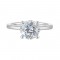 14Kt White Gold Semi Mount 1/20Ctw For 2Ctw Round Center