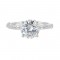 14Kt White Gold Semi Mount 1/5Ctw For 2Ctw Round Center