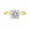 14Kt Yellow Gold Semi Mount 1/15Ctw For 2Ctw Round Center