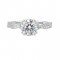 14Kt White Gold Semi Mount 1/3Ctw For 1 1/2Ctw Round Center